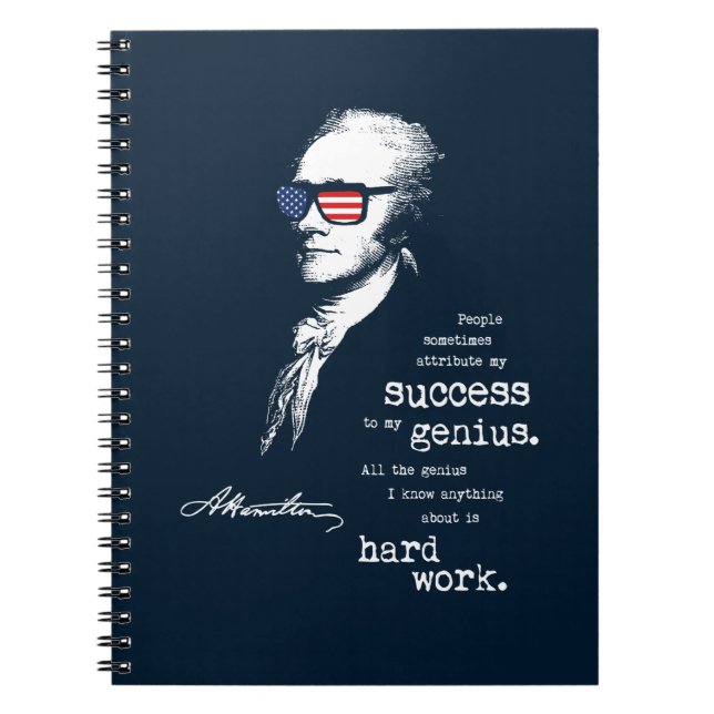 Cuaderno El decir de la cita de Alexander Hamilton. Regalo (Frente)