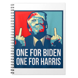 Cuaderno El dedo medio de Donald Trump, Biden Harris Americ