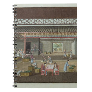 Cuaderno El depósito del té (aguazo en la seda)
