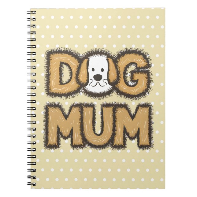 Cuaderno El día de la madre de la mamá de perro de dibujos  (Frente)