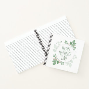 Cuaderno El día de la madre, la corona de las hojas verdes