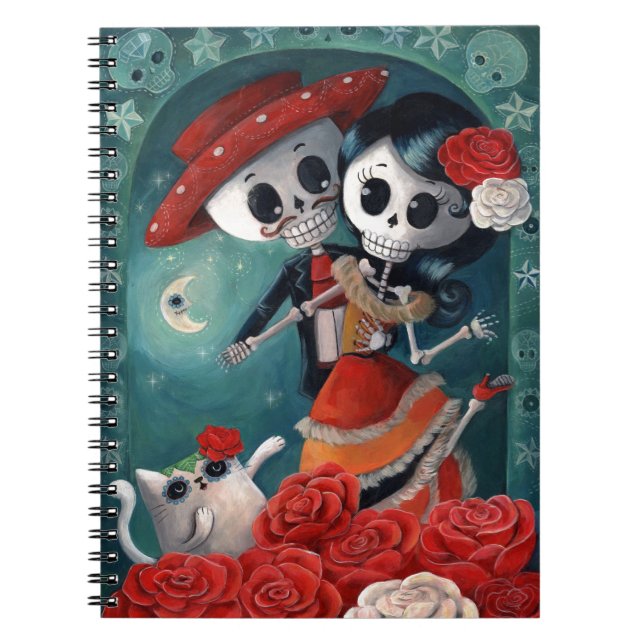 Cuaderno El día de los amantes esqueléticos muertos (Frente)