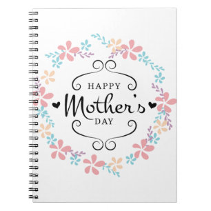 Cuaderno El día de madre feliz, regalo del Día de la Madre