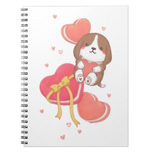 Cuaderno El día de San Valentín: Beagle y Macarons