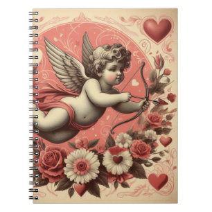 Cuaderno El día de San Valentín clásico/vintage/retro cupid