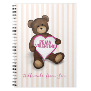 Cuaderno El día de San Valentín Cute Whimsical Teddy Bear