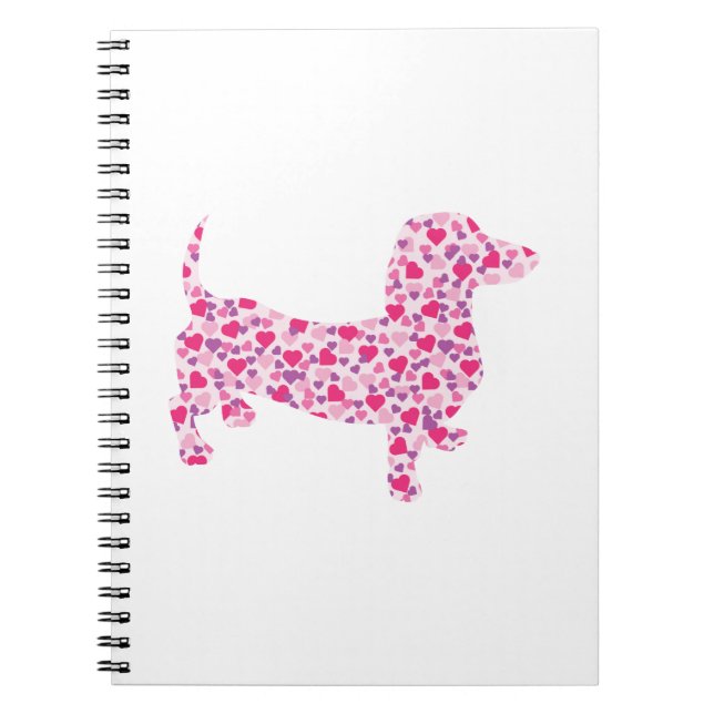 Cuaderno El día de San Valentín Dachshund (Frente)