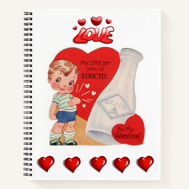 Cuaderno El día de San Valentín de bloc de notas espiral (Anverso)