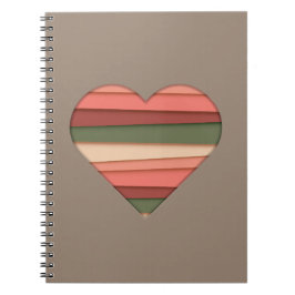 Cuaderno El día de San Valentín de Heart Love Striped