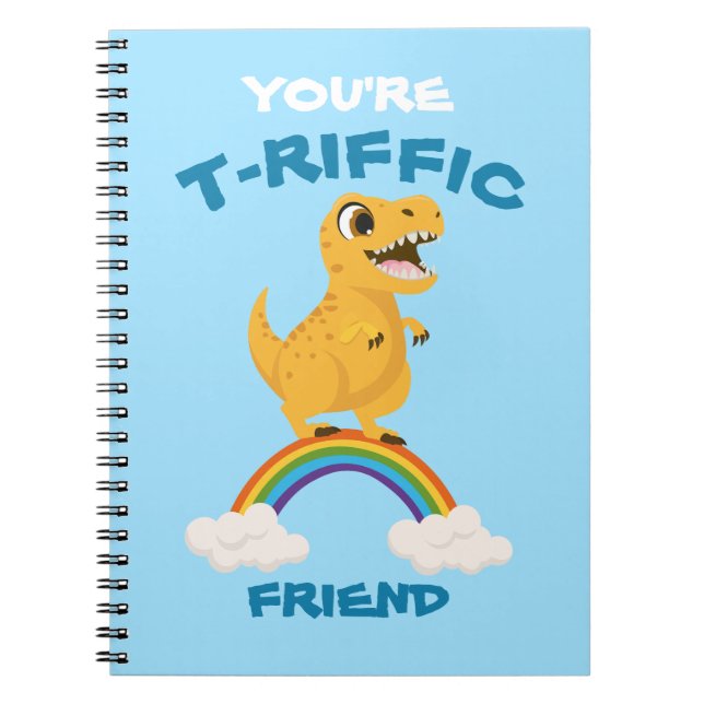 Cuaderno El día de San Valentín escolar regalo dinosaurio a (Frente)