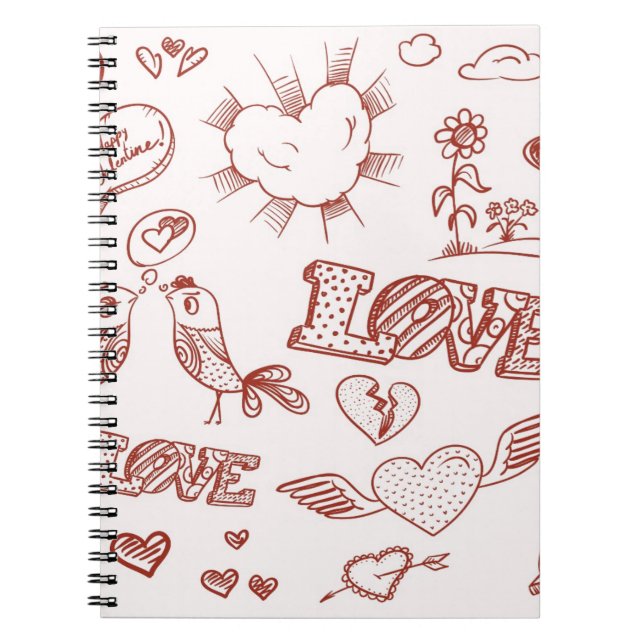 Cuaderno El día de San Valentín feliz (Frente)