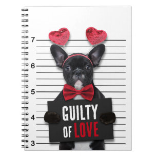 Cuaderno El día de San Valentín gracioso Mugshot Guilty Lov