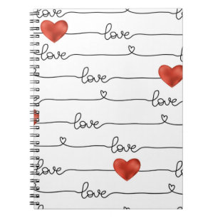 Cuaderno El día de San Valentín patrón de ilustracion dibuj