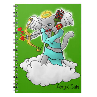 Cuaderno El día de San Valentín Smokey Gray Cupido Cat