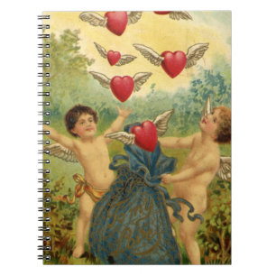 Cuaderno El día de San Valentín victoriano vintage, corazón