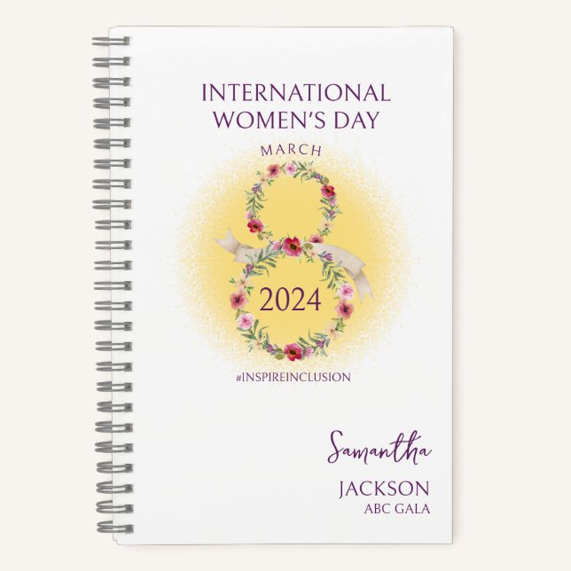 Cuaderno El Día Internacional de la Mujer, 8 de marzo, insp (Anverso)