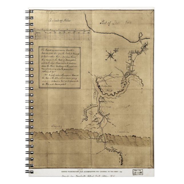 Cuaderno El diario de George Washington al Ohio 1754 (Frente)
