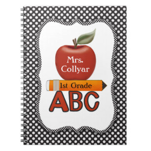 Cuaderno El diario del profesor rojo personalizado de Apple