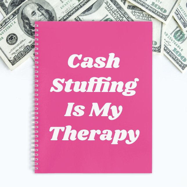 Cuaderno El Dinero De Dinero Caliente Rosa Es Gracioso Para (Hot Pink Cash Stuffing Is My Therapy Funny Notebook
)