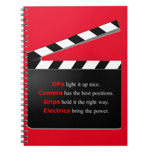 Cuaderno El DIRECTOR del equipo de cine es un ajuste