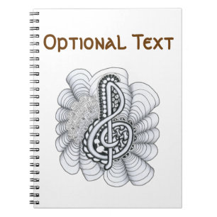 Cuaderno El diseño de Treble Clef para los amantes de la mú