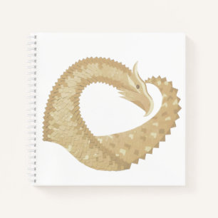 Cuaderno El dragón del corazón de arenisca sobre blanco
