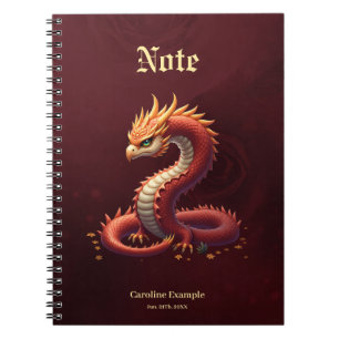 Cuaderno El dragón serpiente dorado.