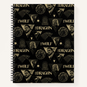 Cuaderno El Dragón y el Patrón Wolf Daenerys & Jon