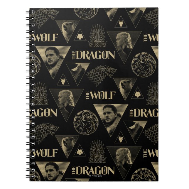 Cuaderno El Dragón y el Patrón Wolf Daenerys & Jon (Frente)
