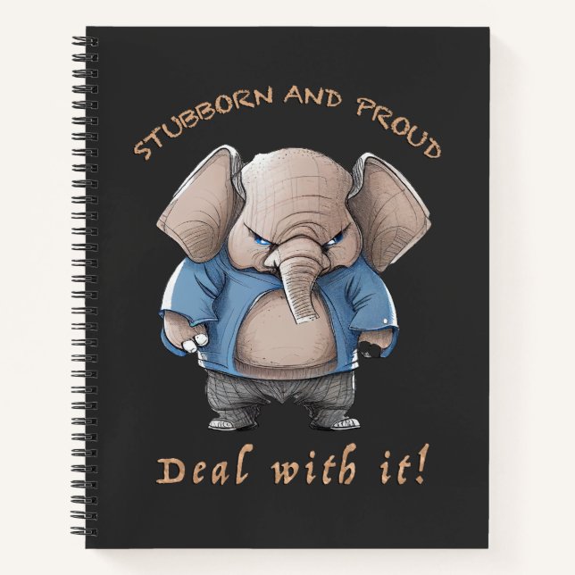 Cuaderno El Elefante Tonto Trato Con Esto Es Agradable Y Gr (Anverso)