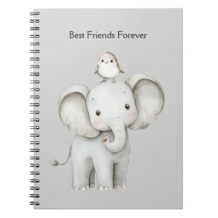 Cuaderno El elefante y el pájaro mejores amigos para siempr