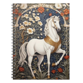Cuaderno El elegante William Morris inspiró el caballo blan