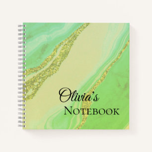 Cuaderno El elegante y moderno efecto de mármol purpurinoso