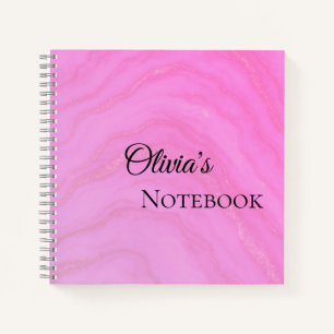 Cuaderno El elegante y moderno efecto de mármol purpurinoso