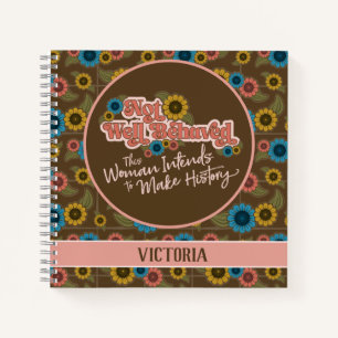 Cuaderno El empoderamiento de las mujeres retro hippie rosa