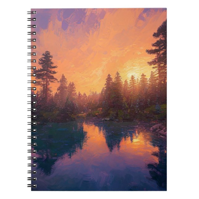 Cuaderno El encantador hechizo de un atardecer Naranja (Frente)
