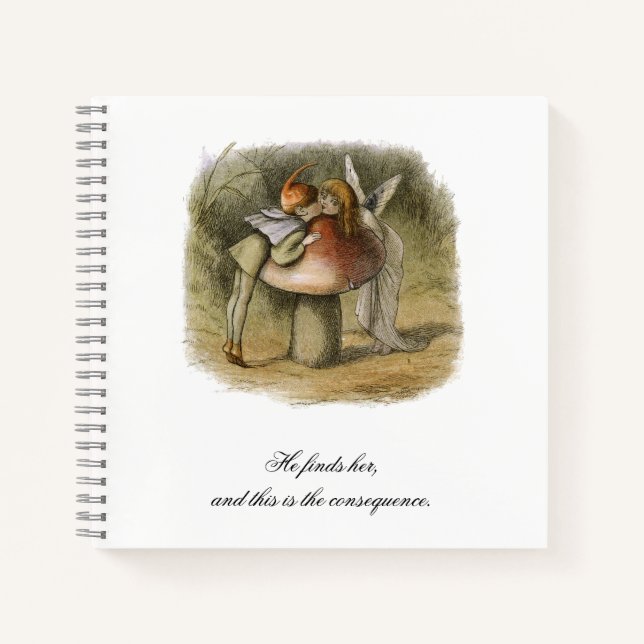 Cuaderno Él Encuentra A Su Romántico El día de San Valentín (Anverso)