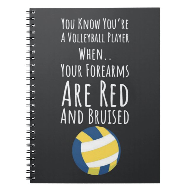 Cuaderno El equipo de voleibol da al jugador Deportes Famos (Frente)