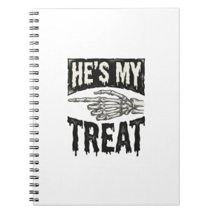 Cuaderno Él es mi regalo Diseño de camiseta de Halloween de