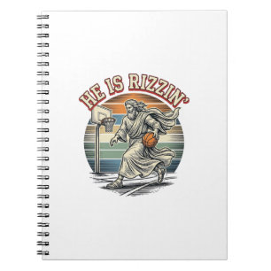 Cuaderno Él Es Rizzin Camiseta Religiosa de Baloncesto Vint