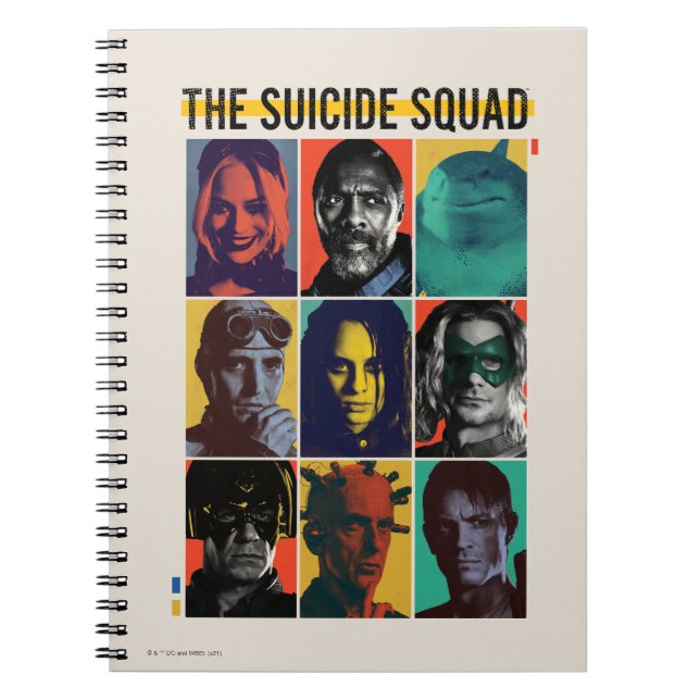 Cuaderno El escuadrón suicida | Retro Grid Con Harley Quinn (Frente)