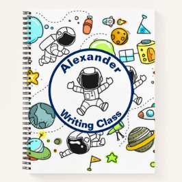 Cuaderno El espacio ultraterrestre astronauta personalizado