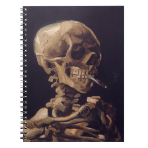 Cuaderno El esqueleto de Van Gogh con cigarrillo en llamas