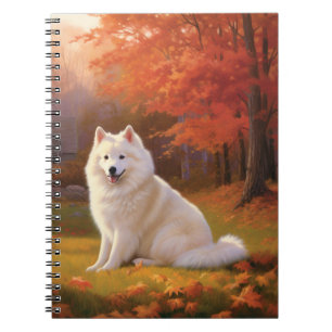 Cuaderno El esquimal americano en las hojas de otoño se ins