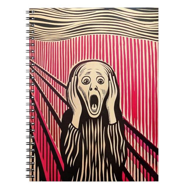 Cuaderno El estilo de la ilusión óptica Scream MUNCH BAUHAU (Frente)