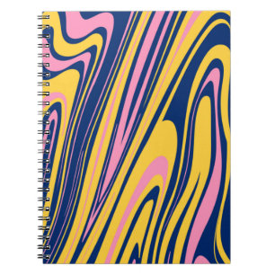 Cuaderno El estilo de los años 60 tiene fondo de ondas de c