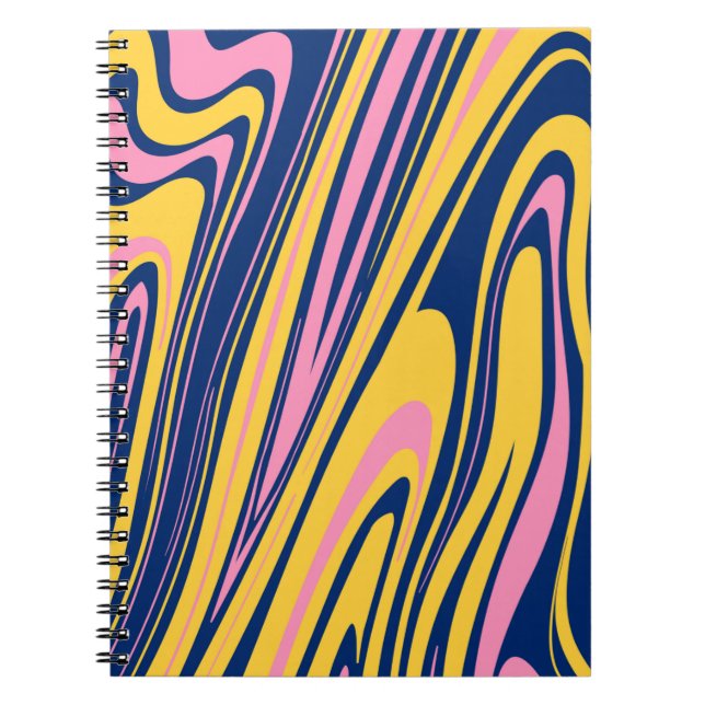 Cuaderno El estilo de los años 60 tiene fondo de ondas de c (Frente)