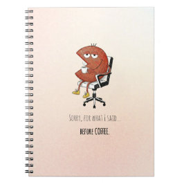 Cuaderno El estilo retro divertido impulsado por el café
