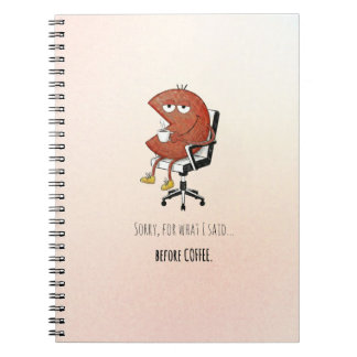 Cuaderno El estilo retro divertido impulsado por el café
