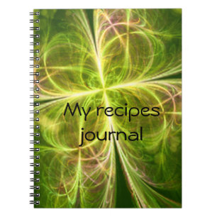 Cuaderno El extracto alinea el trébol verde